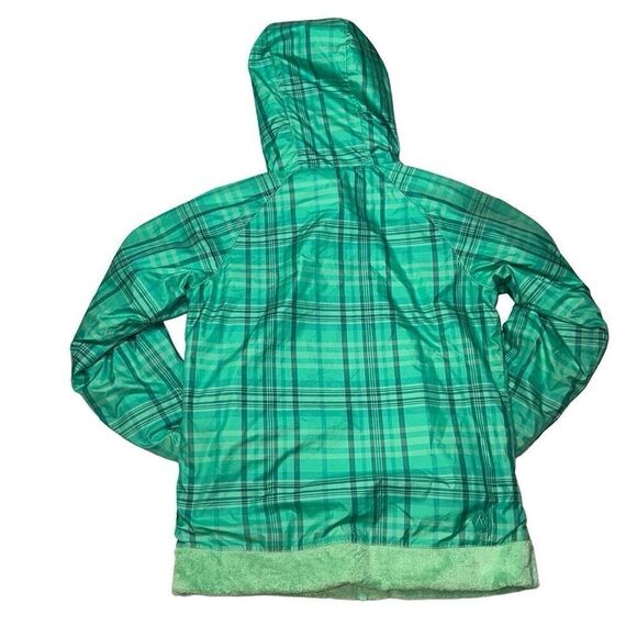 Girls Marmot reversible lite jacket fuzzy and windbreaker in Green. Sz M 7-8 - Picture 4 of 15